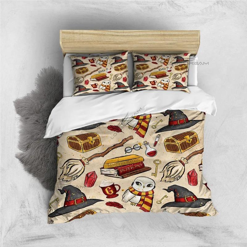 Classic Movie Elements Patterns Comforter Bedding CollectionDuvet Cover Bed Collection Quilt Cover PillowcaseKing Queen Size Bedding Collection
