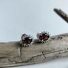 Серебряные серьги с натуральным гранатом 2.15ct (2191469)