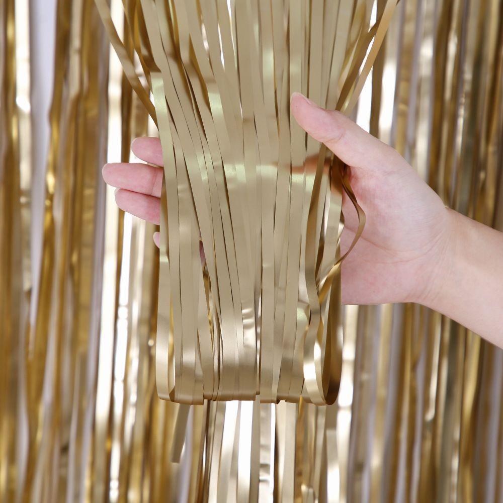 Красочный 3-метровый занавес из дождевой струи с сатиновой отделкой для праздничного оформления вечеринок и мероприятий