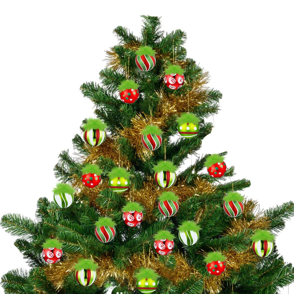 6CM Christmas Ball Set (18 Pieces) - Christmas Scene Decorations, Christmas Tree Balls