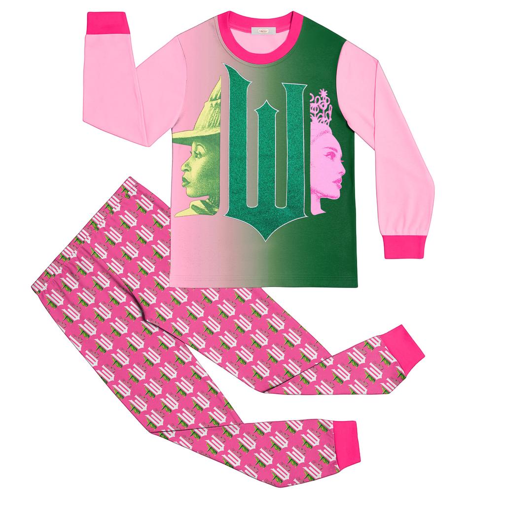 Children's Fashion Suit Skirt Round Neck Long Sleeve Top Pants