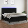 VidaXL Slat Bed Base with Mattress and LED, Upholstered Bed with Headboard, Double Bed, Adult Bedroom Bed, 3135063