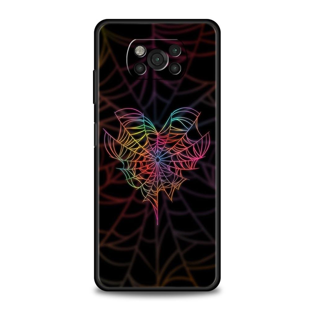 Чехол-паутина для телефона Xiaomi Poco F7 F6 F5 F4 F3 X6 X5 X4 X3 NFC F7 Ultra M4 C51 C55 GT 5G Мягкий ТПУ Чехол Fundas Capas Сумки
