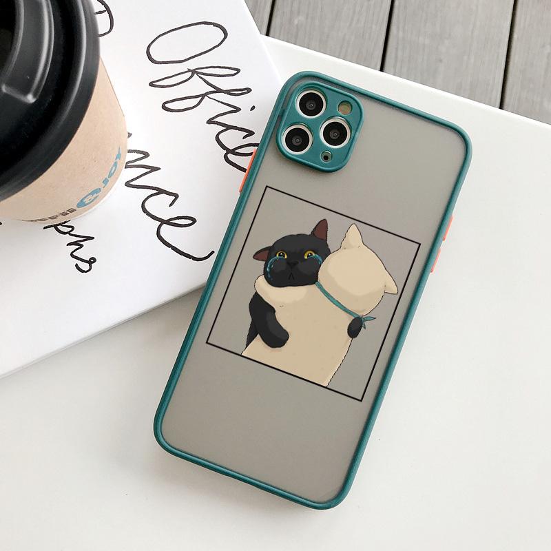 Забавный Мультяшный Кот Чехол для Телефона Для iPhone 7 8 Plus SE2 X XR XS MAX Для iphone 15 14 12 13 mini 11 Pro Max Милое Животное Задняя Крышка