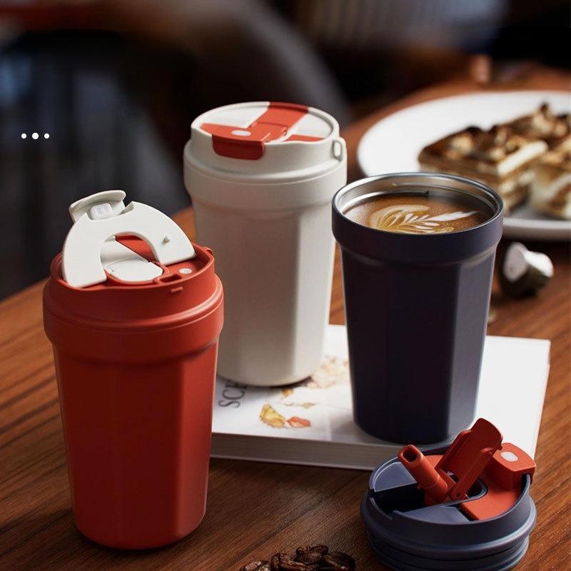 Изолированная кофейная чашка из нержавеющей стали 316, переносная автомобильная чашка
