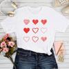 Fashion Women Love Heart Print T Shirt Funny Casual O-Neck Short Sleeves T-Shirt Summer Female Tee Shirt