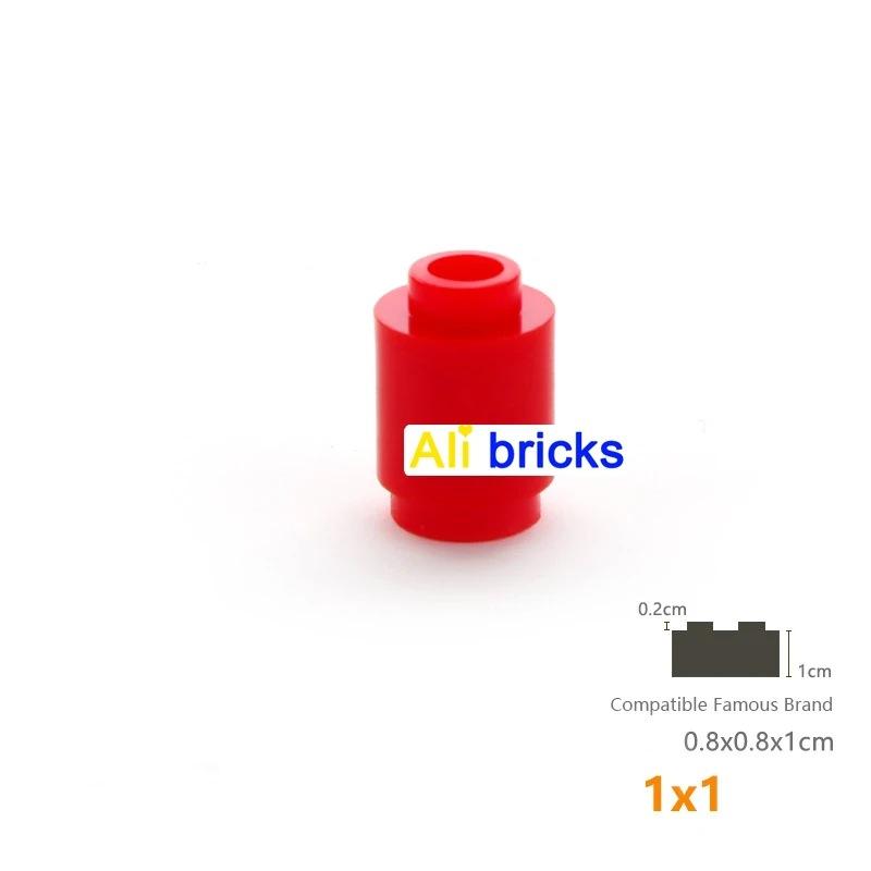 50g/178PCS 3062 1x1 Cylindrical Block Moc Color Loose Parts Compatible with Brick DIY Children's Toy Assembly Storage