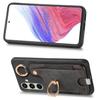 For Samsung Galaxy A26 5G Retro Leather Phone Back Cover with Card Slots and Ring Holder