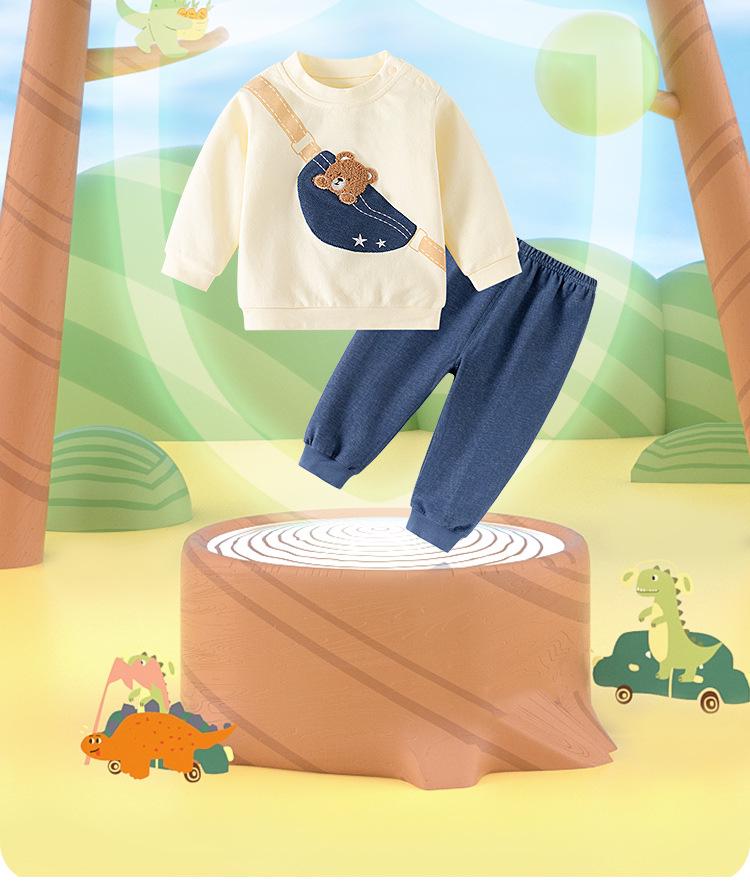 Хлопковый свитшот и длинные брюки для мальчиков - Комплект из 2 предметов на весну/осень