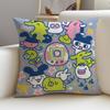 Nostalgic TTamagotchiS Cushion Cover Breathable and skinfriendly linen pillowcase square removable and washable cushion