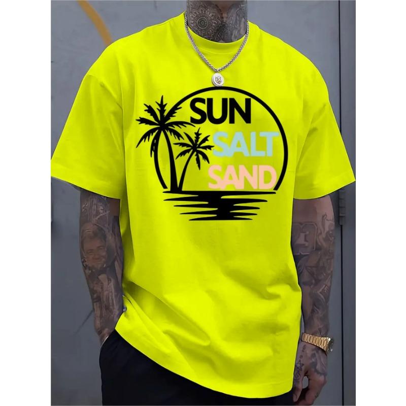 Модная мужская футболка с круглым вырезом