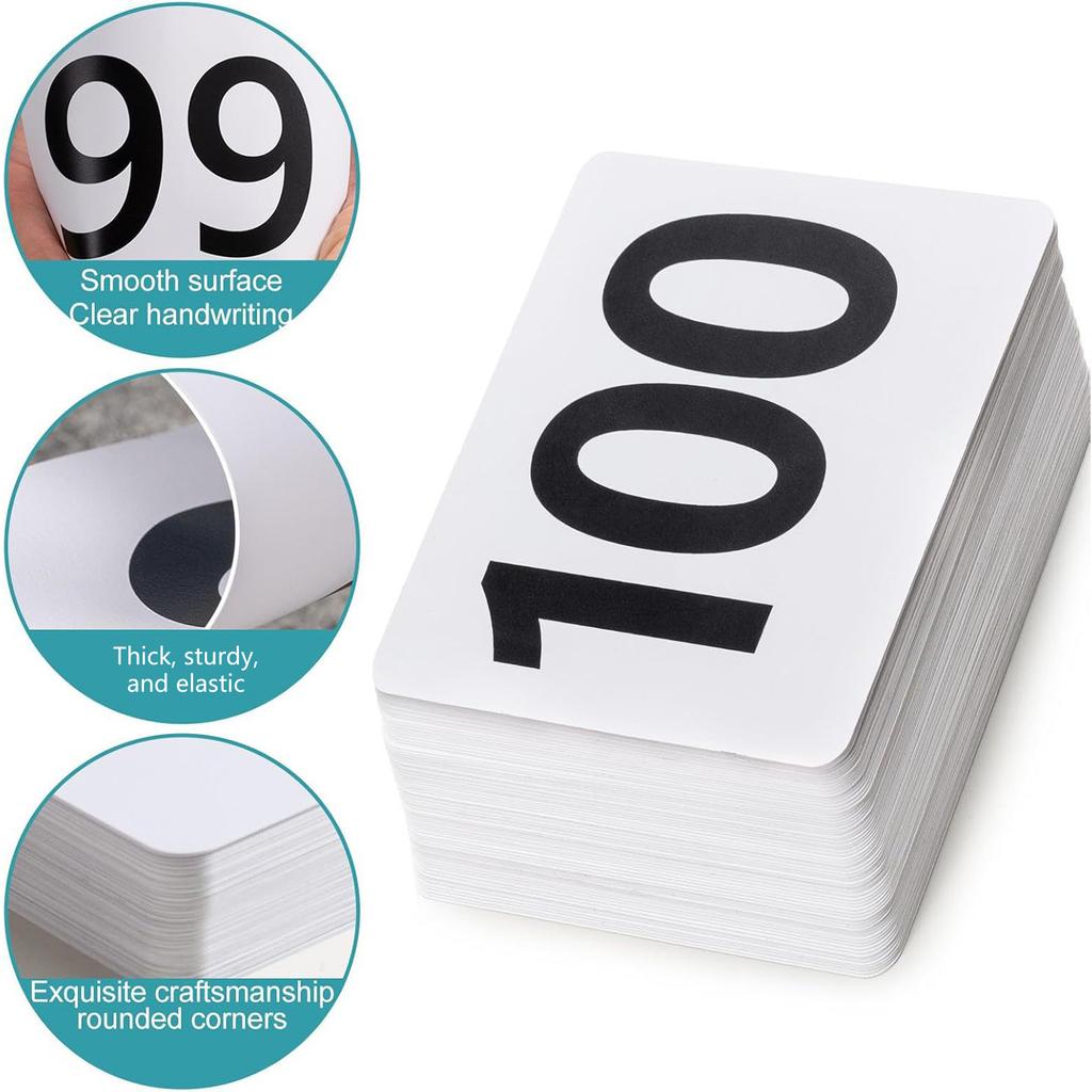 Paper Table Number Cards for Conferences and Parties Double Sided Numbered Seating Cards for Easy Viewing Place Card