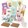 20 Pieces/set Cute Cartoon Birthday Cards with Envelope Sticker Birthday Party Invitation Greeting Card