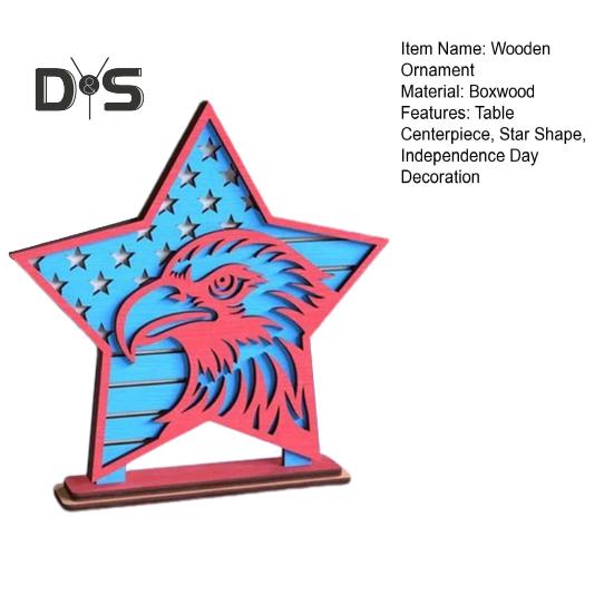 Настольная вывеска 4 июля в форме звезды, деревянный орнамент, патриотический центральный элемент стола, многоярусный поднос, декор для дома и офиса на День независимости