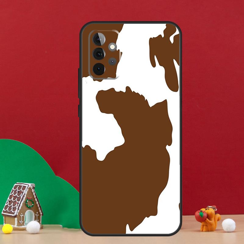 Spotted Cow Skin Print Case For Samsung Galaxy A54 A06 A16 A26 A36 A56 A53 A32 A52 A33 A13 A55 A35 A15 A14 A34 A17