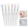 1/5Pcs Nail Arts Silicone Applicator Sticks Reusable Chrome Glitter Applying Manicure Tool Easy-Daub Pigment Silicone Nail Brush