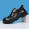 Мужские кожаные туфли 2025 новый тренд универсальные деловые повседневные туфли мужские британская кожа мягкая кожа черные мягкая подошва мужские туфли