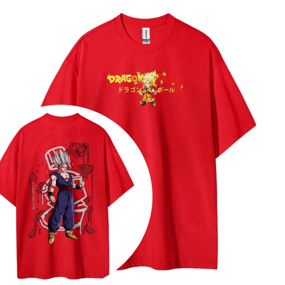 Футболка Dragon Ball Мужская Чистый Хлопок Повседневная Футболка Круглый Вырез Короткий Рукав Одежда Летняя Спортивная Повседневная Короткий Рукав Популярная