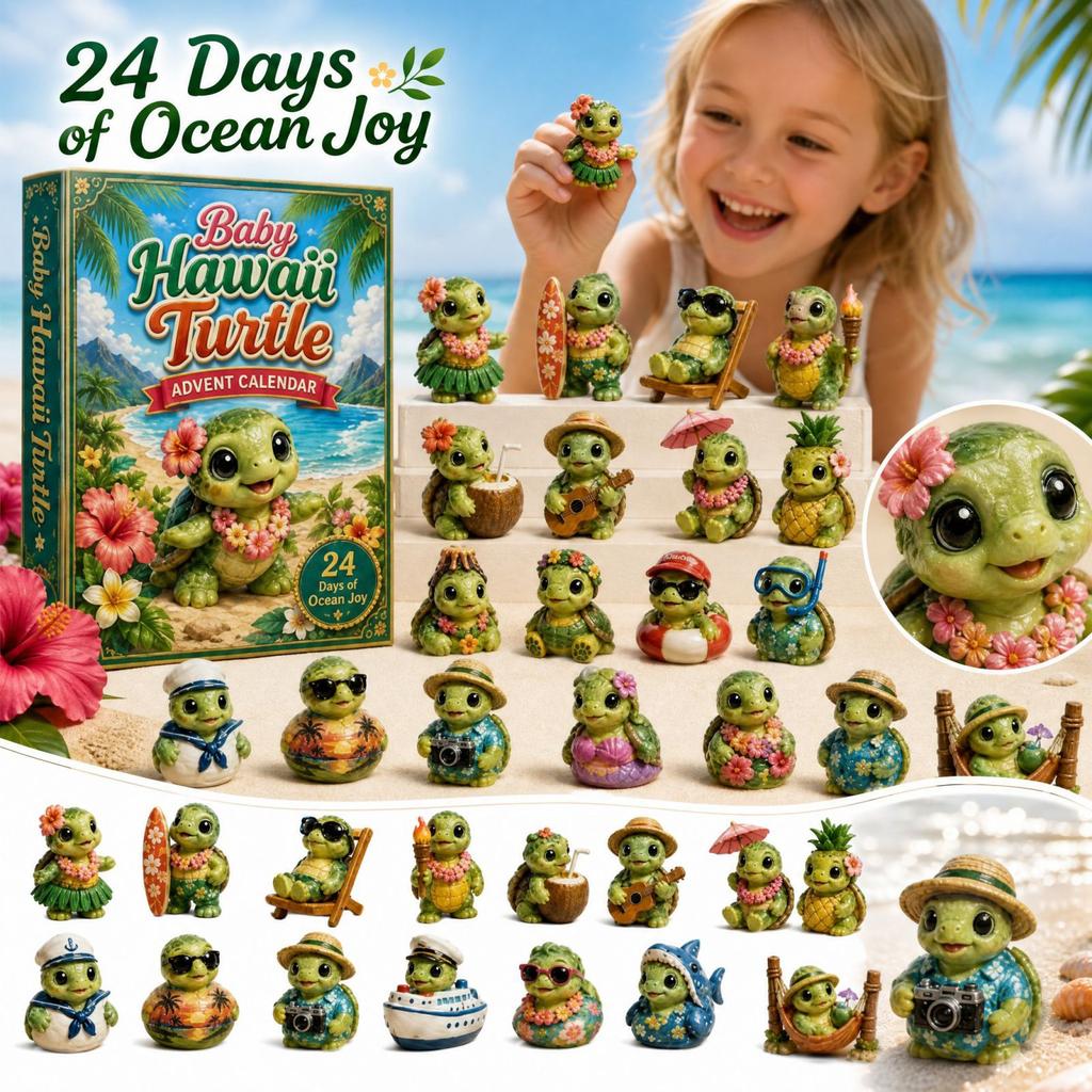 2D Sea Creatures Advent Calendar with Days of Animal Boxes