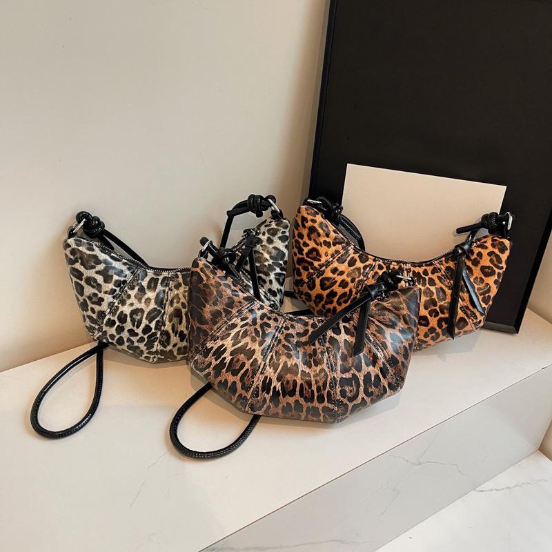 Маленькие сумки через плечо из искусственной кожи с леопардовым принтом для женщин, трендовые женские модные сумки через плечо
