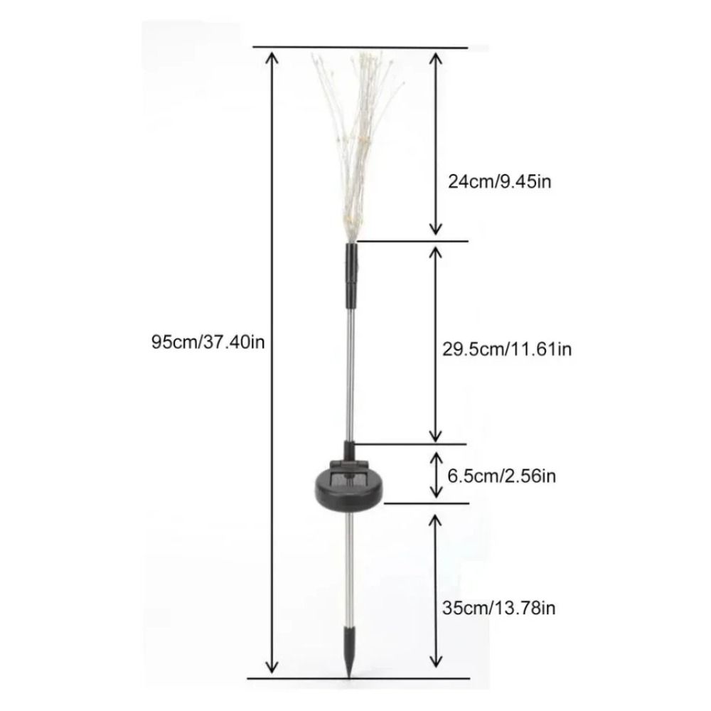 60 LED Solar Power Firework Lights Waterproof Outdoor Dandelion Lawn Lamp Outdoor Use