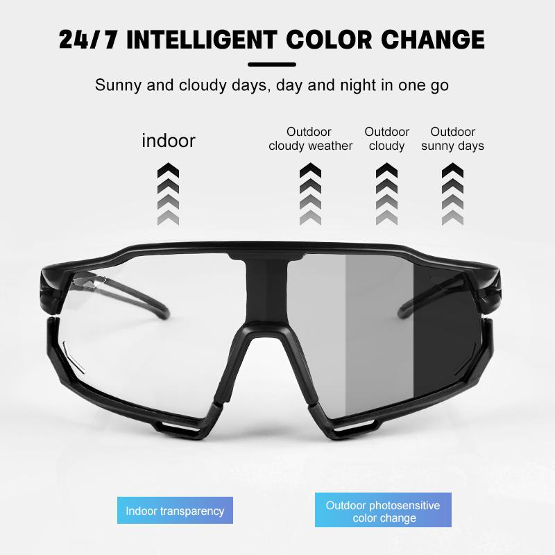 Фотохромные спортивные очки Мужские и женские велосипедные очки Горные велосипедные солнцезащитные очки UV400 Велосипедные очки для шоссейного велоспорта