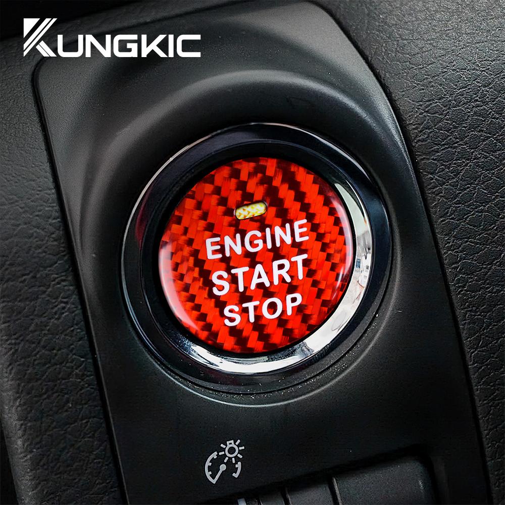 Carbon Fiber Start Stop Button Trim Sticker for Subaru Forester XV WRX Impreza Outback Legacy
