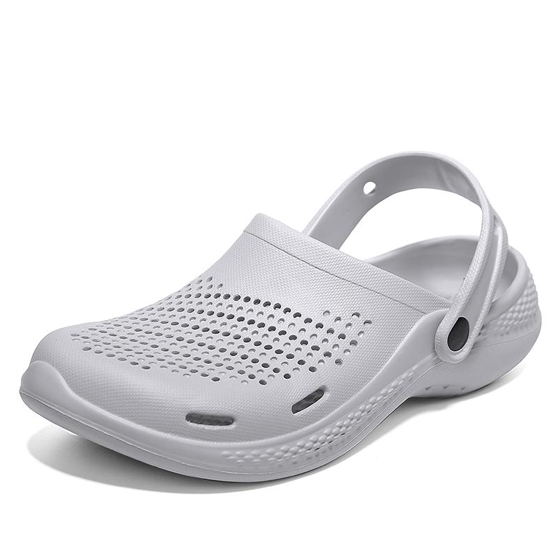 Модные мужские сандалии с амортизацией 2025, садовая обувь, высококачественные эластичные амортизирующие сандалии, пляжная обувь, уличные сандалии на платформе