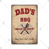 BBQ Vintage Tin Sign Plaque Barbecue Metal Plate Sign Wall Art Decoration Kitchen Man Cave Terrace Beach House Club Wall Decor