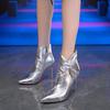 Fashion Autumn New Thin Heel Single Boots Women's Fashion Pointy Side Zipper Temperament High Heel Short Boots