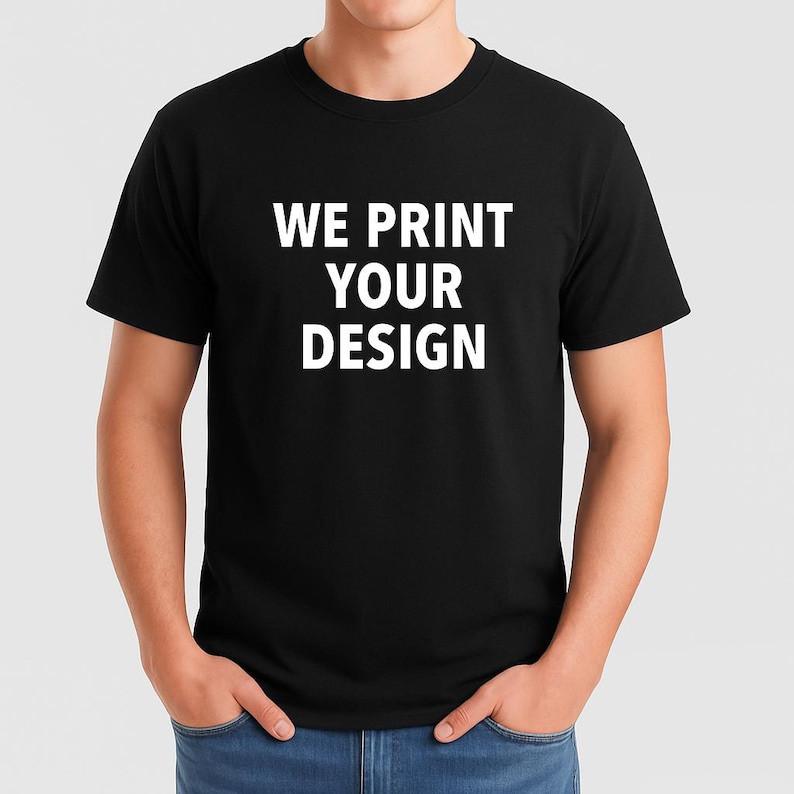 Personalized Cotton T-Shirt: Custom Print Design, Party & Merch Unisex Tee