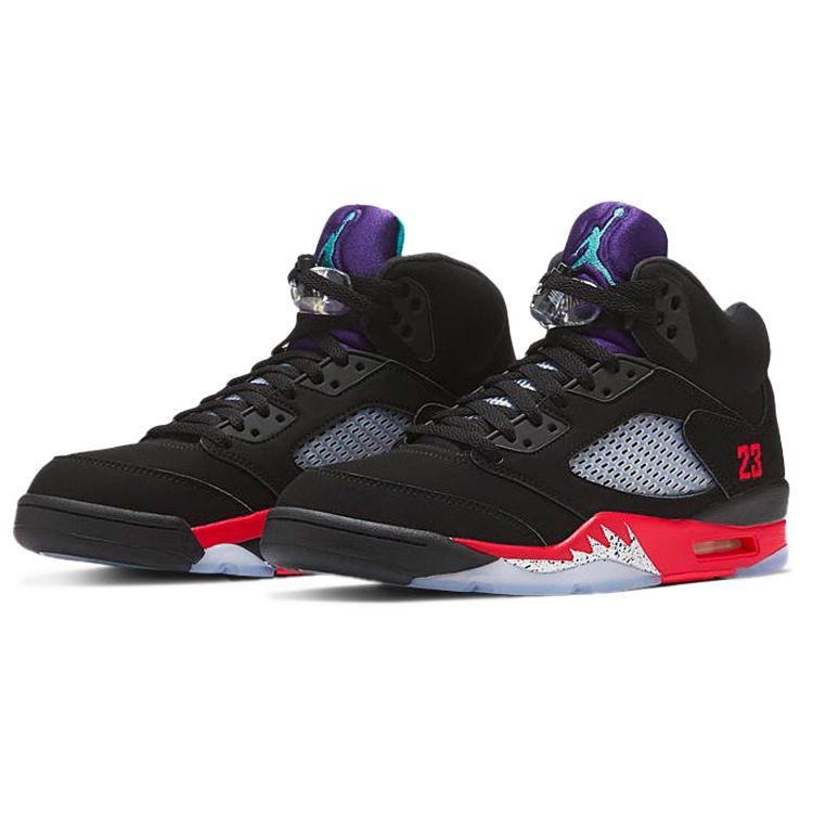 Кроссовки унисекс Air Jordan 5 Retro Top 3 Разноцветные Черный Огненно-Красный CZ1786-001