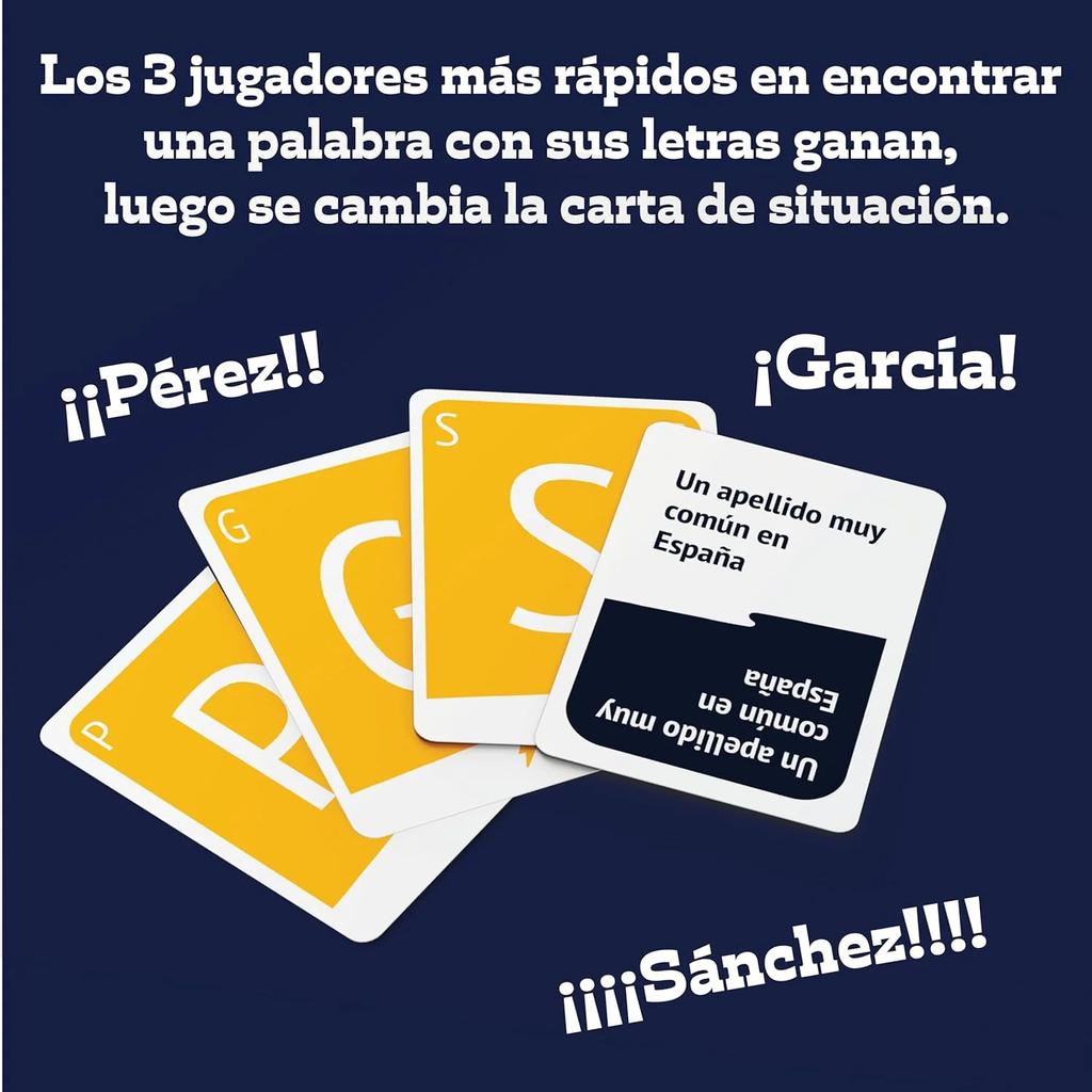 QUICK STOP Party Card Game, Fast Reaction Family Board Game for Adults Kids, Spanish Version