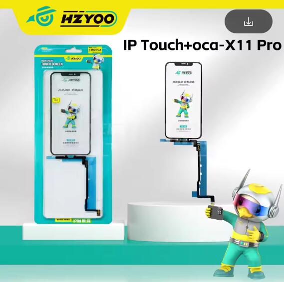 С микросхемой HZYOO Короткий гибкий Сенсорный Digitizer Стекло с рамкой + Клей OCA Для iPhone 11 11PRO MAX 12 13 MINI PROMAX Ремонт