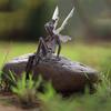 Fairy Statue Sculpture Garden Landscaping Yard Art Resin Statue Outdoor Sitting Turek Angel Fig V2B7