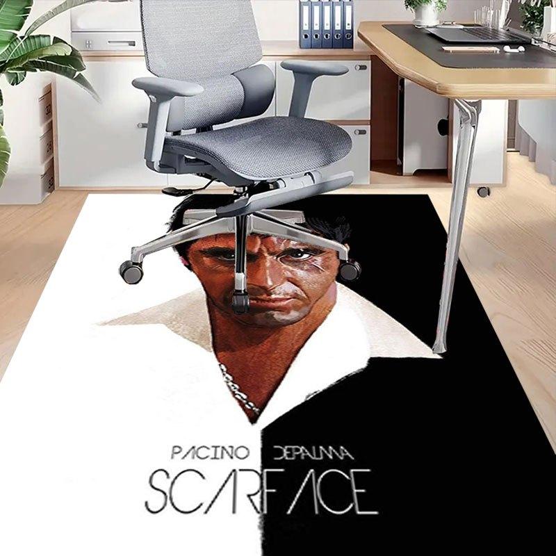 1 шт. Коврик для офисного кресла Scarface, Мягкий, Удобный, Всесезонный, Идеально подходит для дома, спальни или офисного декора, Идеальный подарок для
