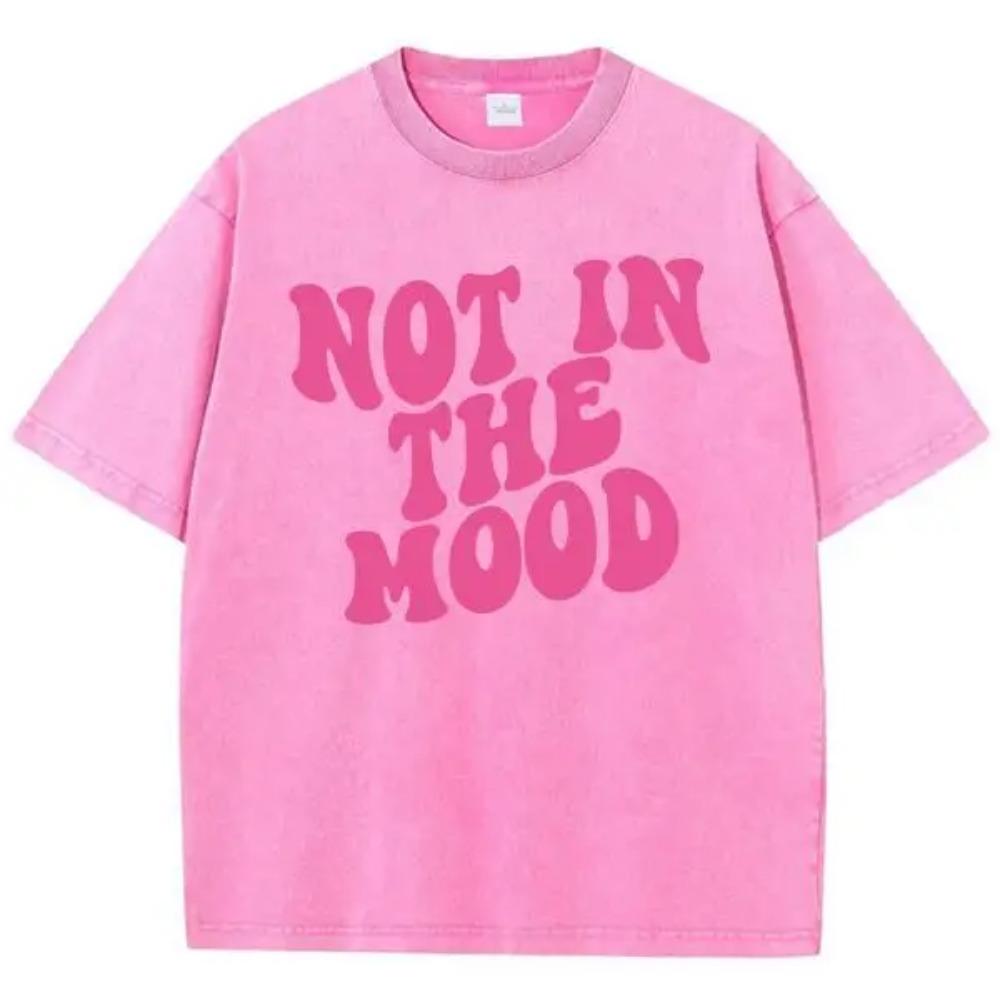 Дизайн Футболки 'Не в настроении' Печатная Футболка Мужская Хлопок Мягкая Футболка Дизайн Дышащая Футболка Комфортная Одежда для Пожилых