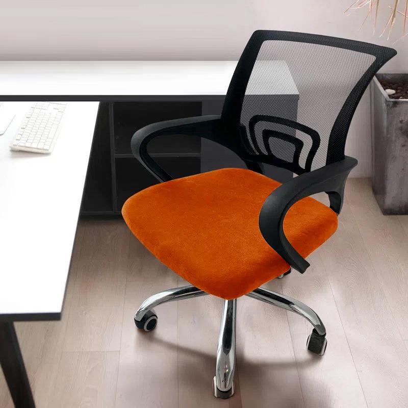 1 шт. бархатный чехол для офисного кресла, чехол для вращающегося сиденья компьютера, современный эластичный чехол для стула, съемный чехол для моющегося кресла, чехол для пыли