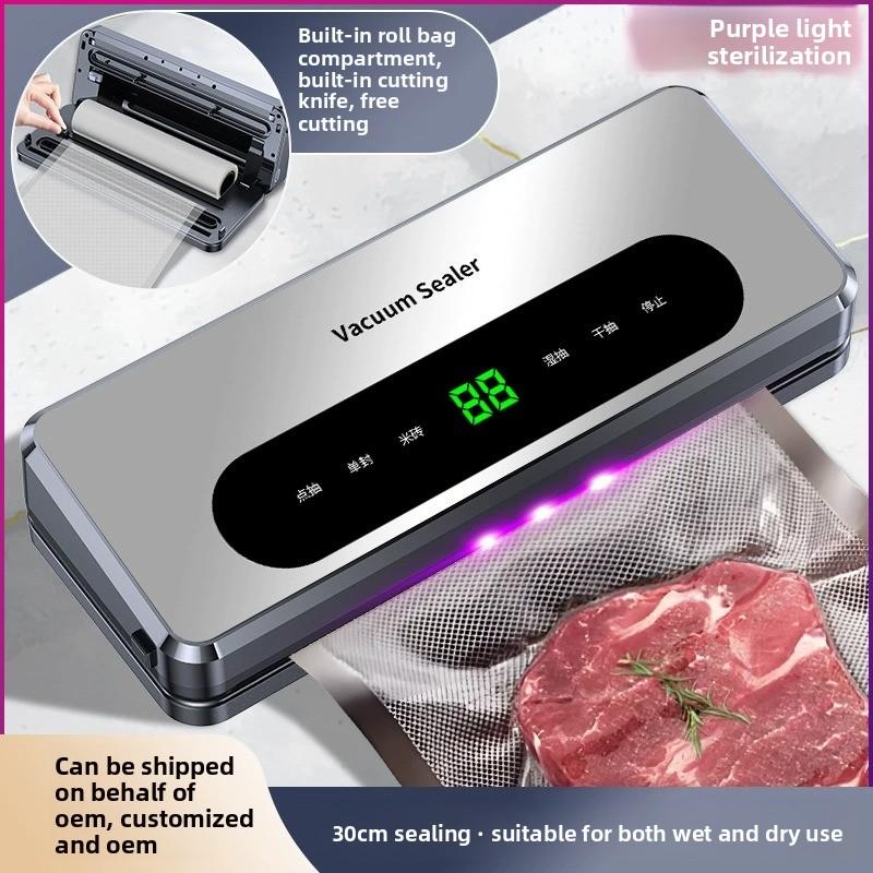 Selladora al vacío para alimentos máquina de sellado portátil automática para cocina doméstica