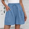 Женские летние шорты из чистого хлопка с завязками на карманах