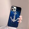 blue boat anchor Printing Drawing Phone Case Back Cover for iPhone 17 Air 16 15 14 13 11 12 Pro Max Plus Coque