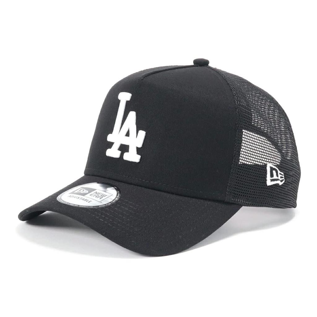 New Era Newera Mesh Cap 9FORTY A-Frame Trucker 14721102 NER33C8562 MLB Los Angeles Dodgers Shohei Ohtani LA BlackWhite Black FREE SIDE PATCH ONSPOTZ