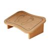 Wooden Footrest Stool Stable LowProfile Foot with FootShaped Top Supportive