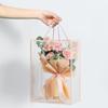 10pcs Transparent Plastic Gift Bag For Flowers Bouquet Wedding Festival Party Favors Packing Handbag Candy Box 35cmx15cmx24.5cm