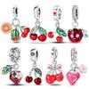 Медный Кулон Фрукт Вишня Клубника Подходит для Браслетов Пандора DIY Шармы Бусины Подарки на Юбилей День Рождения Роскошные Изысканные Ювелирные Изделия