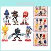Cute Sonic The Hedgehog Dolls Colorful Pvc Toys For Cake Decoration