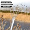 Handheld Weeding Rake Stainless Steel Hand Rake with 5 Teeth Heavy Duty Gardening Rake for Cultivating Loosening Soil Spreading Mulch