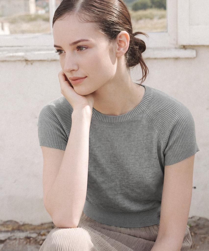 FOLNUA Lowen Round Neck Knit (Gray)
