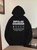 Men'S Bipolar Disorder Awareness Hoodie with Bold White Bipolar Disorder Print Designer Mental Apparel Black Sweatshirt with Pocke