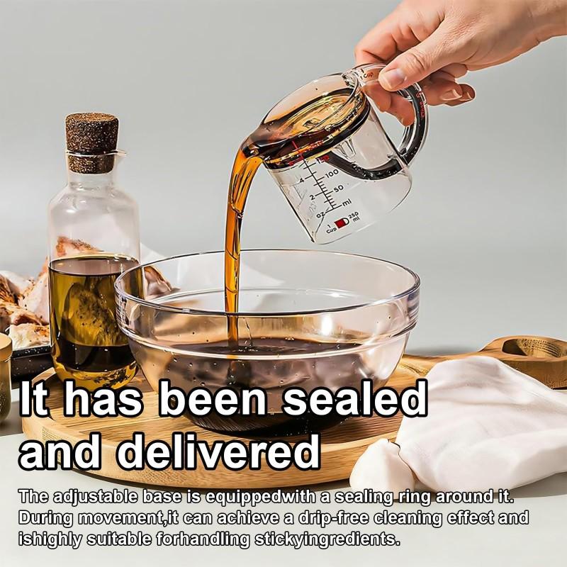 Multi-Functional 4-In-1 Adjustable Measuring Cup Measuring Cup with Scraper-Style Seal Base Measurings Cube Cups For Cooking Baking Ingredients